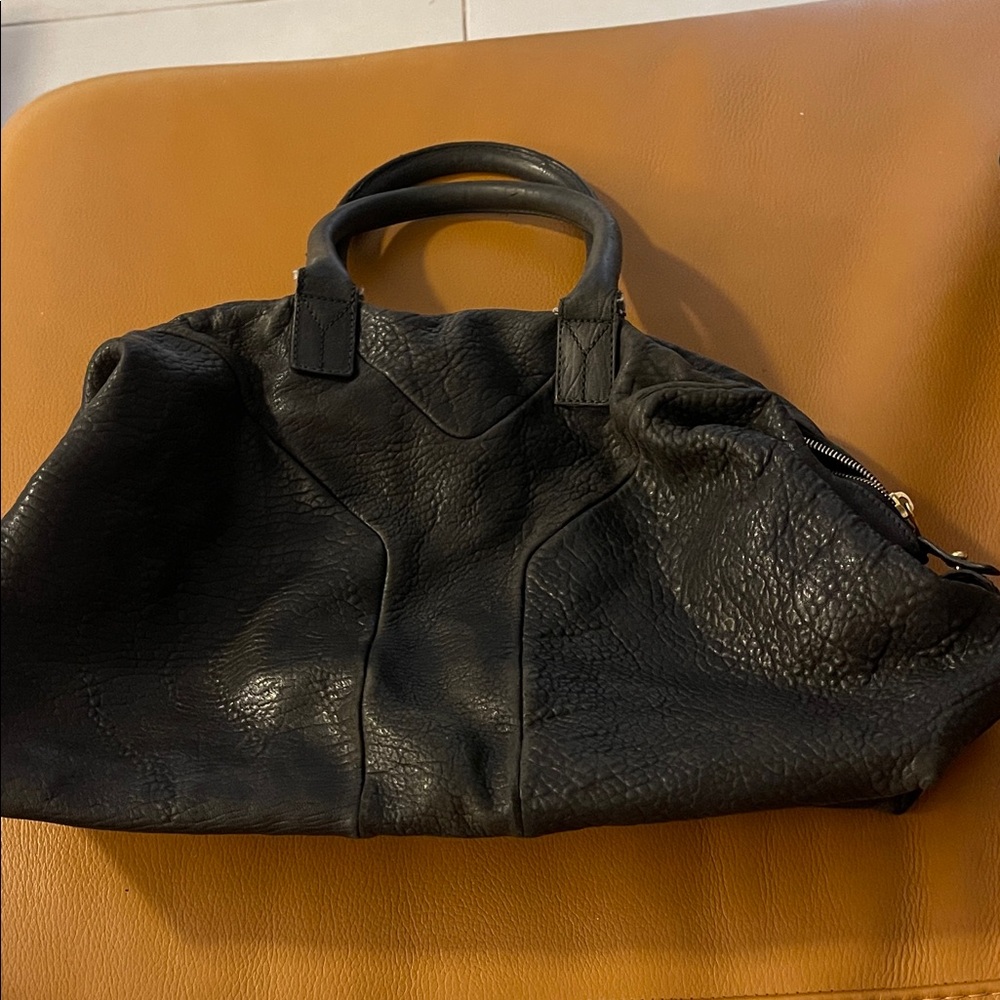 Yves Saint Laurent -Black Textured Handbag
